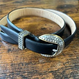 Black Leather Belt Talbots